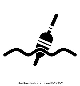 Fishing sign icon. Float bobber symbol. Fishing tackle. Vector