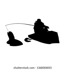 fishing silhouette logo