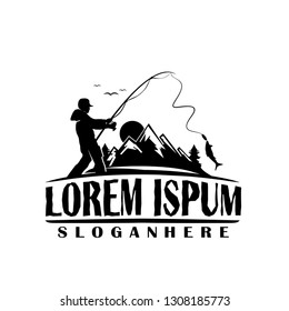 Fishing Silhouette Logo concept