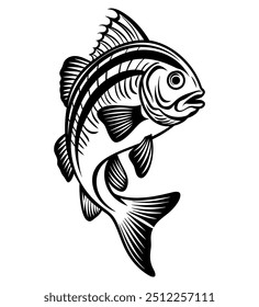 fishing silhouette  vector art image 
