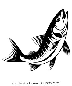 fishing silhouette  vector art image 