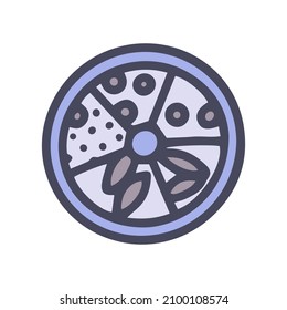 fishing sinker weights color vector doodle simple icon