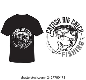 fishing slogan design vector catfish t-shirts  t-shirt designs