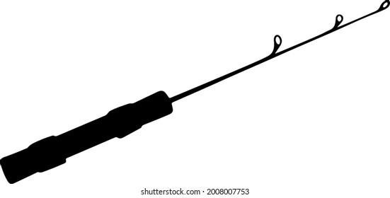 Fishing small rod. Vector image. 