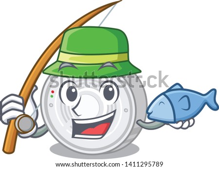 Fishing smoke detector in the cartoon shape