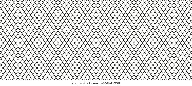 Fishing or soccer net. Repeated hexagon pattern. Black wired mesh texture isolated on white background. Metallic or fabric fence, cage or lattice structure. 	
