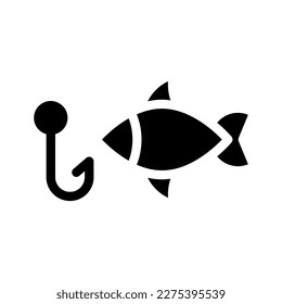 gráfico vectorial de ilustración de icono sólido de pesca 