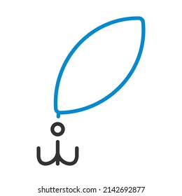 Fishing Spoon Icon. Editable Bold Outline With Color Fill Design. Vector Illustration.