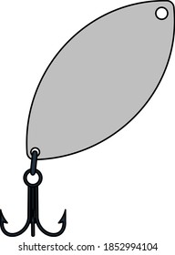 Fishing Spoon Icon. Editable Outline With Color Fill Design. Vector Illustration.