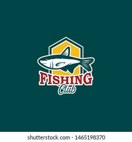 Fishing Sport Badge Logo Design Vector