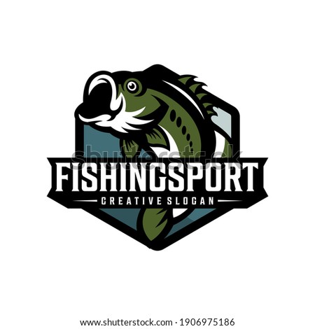 Fishing Sport Creative Logo Design Template