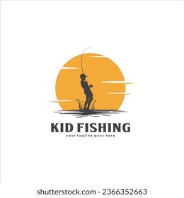 Fishing Sport Outdoor Adventure Logo Design Vector Image