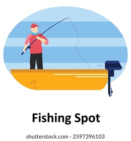 Fishing spot Vector illustration Vector Illustration Which can easily modify or edit

