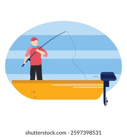 Fishing spot Vector illustration Vector Illustration Which can easily modify or edit

