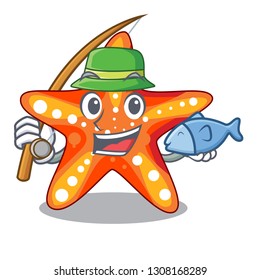 Fishing starfish isolated with in the cartoons