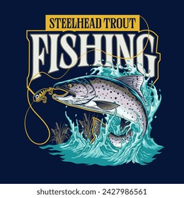 Fishing Steelhead Trout Shirt Design