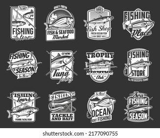 Fishing Store Sign Vector Badge Stock Vector (Royalty Free) 2267331843