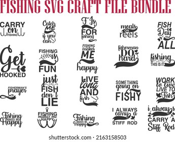 Fishing SVG Cut Files Bundle  svg