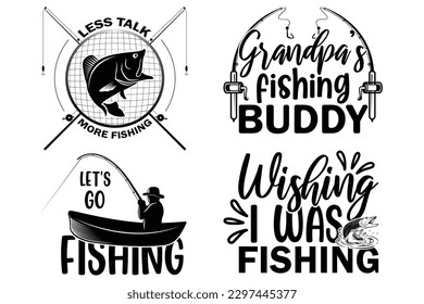 Fishing SVG And T-shirt Design Bundle, Fishing SVG Quotes Design t shirt Bundle, Vector EPS Editable Files, can you download this Design Bundle.. svg