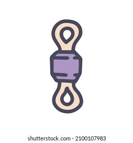 fishing swivel color vector doodle simple icon