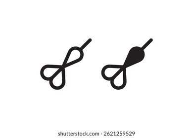 Fishing swivel icon in outline and solid style Vector
