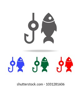 fishing symbol icon. Elements in multi colored icons for mobile concept and web apps. Icons for website design and development, app development on white background