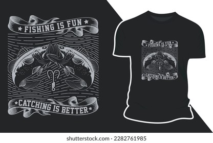 Fishing T shirt Apparel Clothing Vector Design