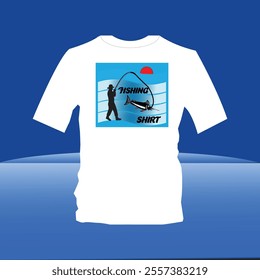 FISHING T SHIRT DESIGN WITH FISHING INSTRUMENTS