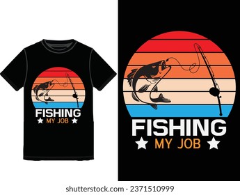 Fishing t shirt design new