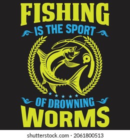 Fishing t shirt design template