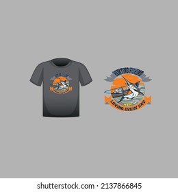 Fishing T shirt design Template