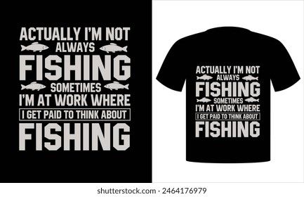  Fishing T shirt design, Unique And Colorful Fishing T shirt design, vector, template ready for print, Fishing T-shirt Design Template Vector And Fishing T-Shirt Design, Fish vector illustration with 