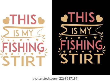 FISHING T -SHIRT DESIGN VACTOR 