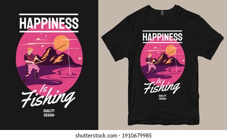 Fishing t shirt design vector. T-shirt design for print. t shirt design for fishing. Fishing silhouette. cool outdoor t shirt designs. Graphic tee shirt design sublimation