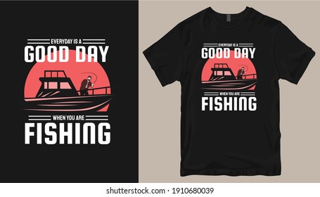 Fishing t shirt design vector. T-shirt design for print. t shirt design for fishing. Fishing silhouette. cool outdoor t shirt designs. Graphic tee shirt design sublimation