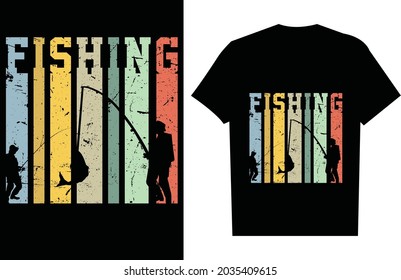 Fishing t shirt design vector