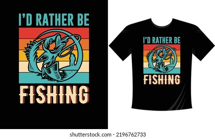 Fishing t shirt design vector