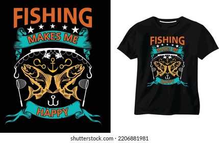 Fishing T shirt design vector illustration, Poster, Trendy T-shirt, typography vintage