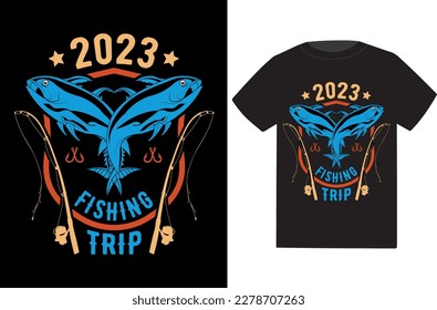 Fishing T shirt Design Vector