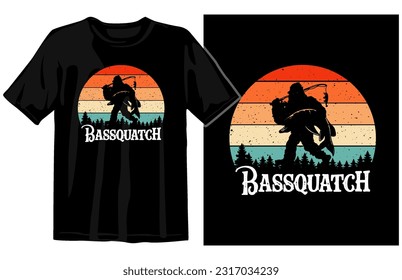 Fishing t shirt design vector, vintage fishing tshirt graphic illustration,  Fishing vector emblem