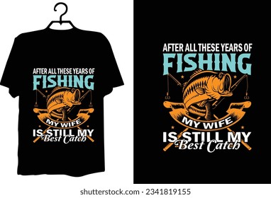 Vector de diseño de camisetas de pesca