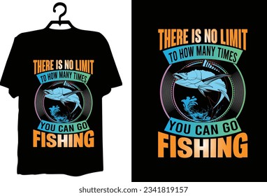 Fishing t shirt design vector