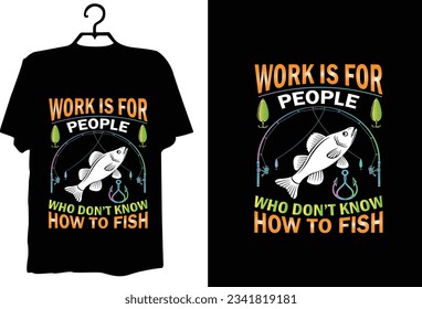 Fishing t shirt design vector