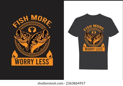 Diseño y vector de camisetas de pesca
