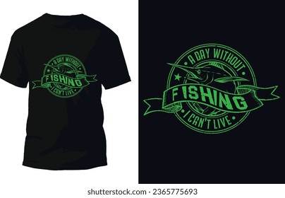 Vector de diseño de camiseta de pesca