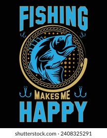Fishing t shirt design and vector