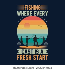 Fishing T Shirt Design, fishing vector, label t-shirt. Fishing t shirt design, graphic designs, fish man