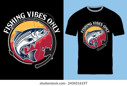 Fishing t shirt Design Vector