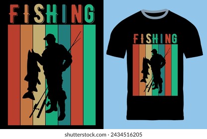 Fishing t shirt Design Vector