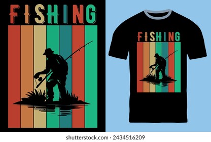 Fishing t shirt Design Vector